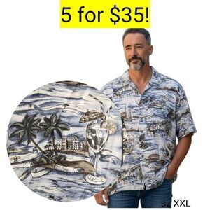 Tropical Cruise Vacation Hawaiian Short Sleeve Shirt SALE 5 for 35